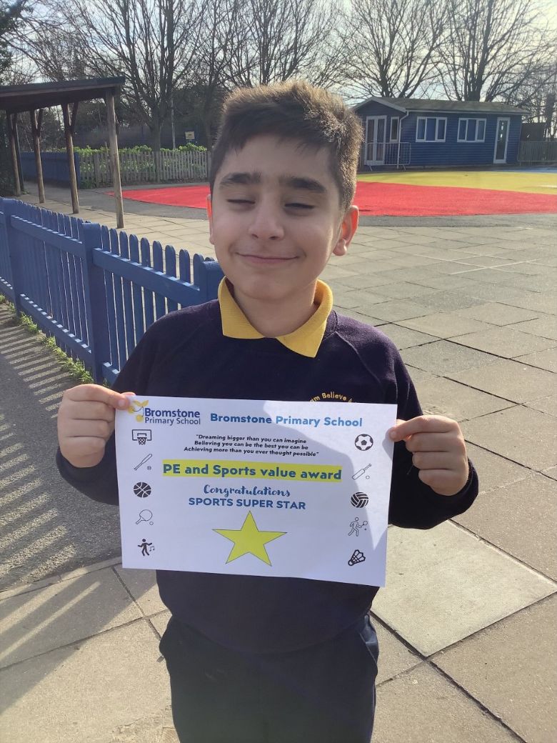 Bromstone Primary School - Sports Certificates